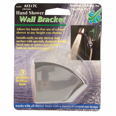 BETTERBEDS AF217C Handled Showered Wall Bracket - Chrome - 5.5in. H x 4.5in. W x 1.5in. L BE3314775